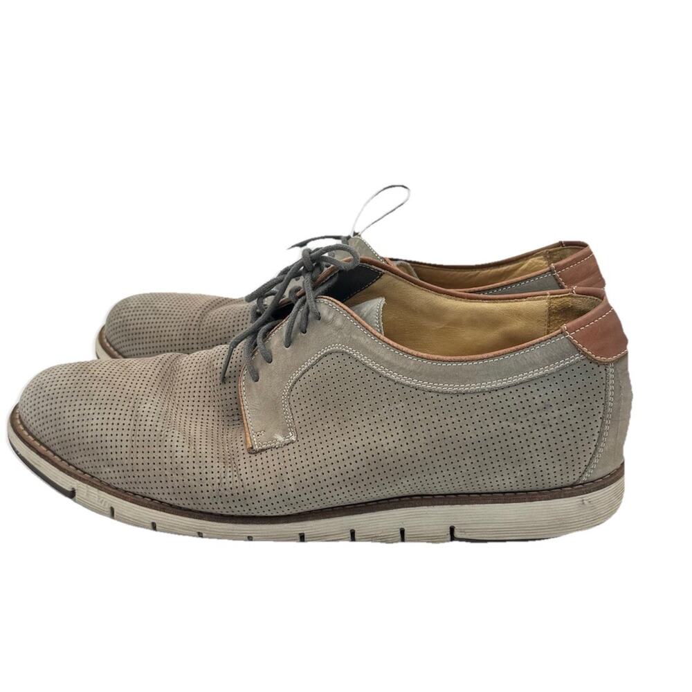 Johnston & Murphy Mens 11 1/2 Sheepskin Plain Toe Oxfords Leather Shoes - Picture 2 of 8